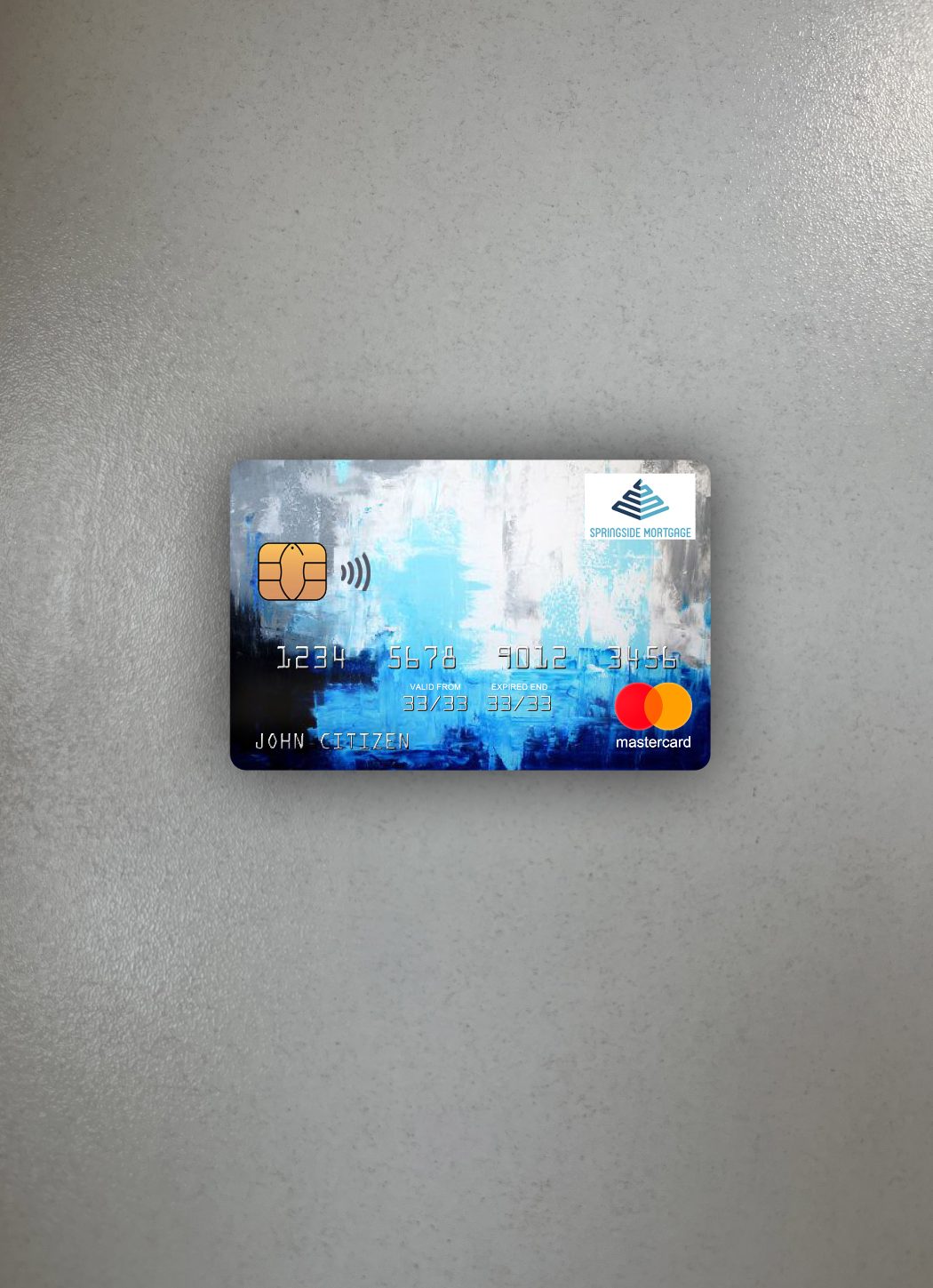 Download USA Springside Mortgage bank mastercard photolook front Photoshop template